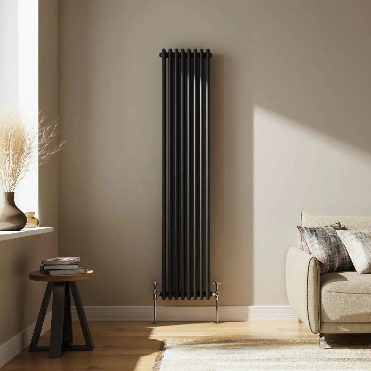 Ferentino - Traditional vertical column radiator black