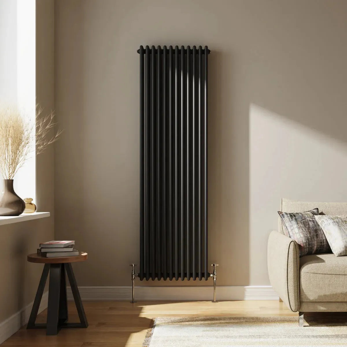 Ferentino - Traditional vertical column radiator black