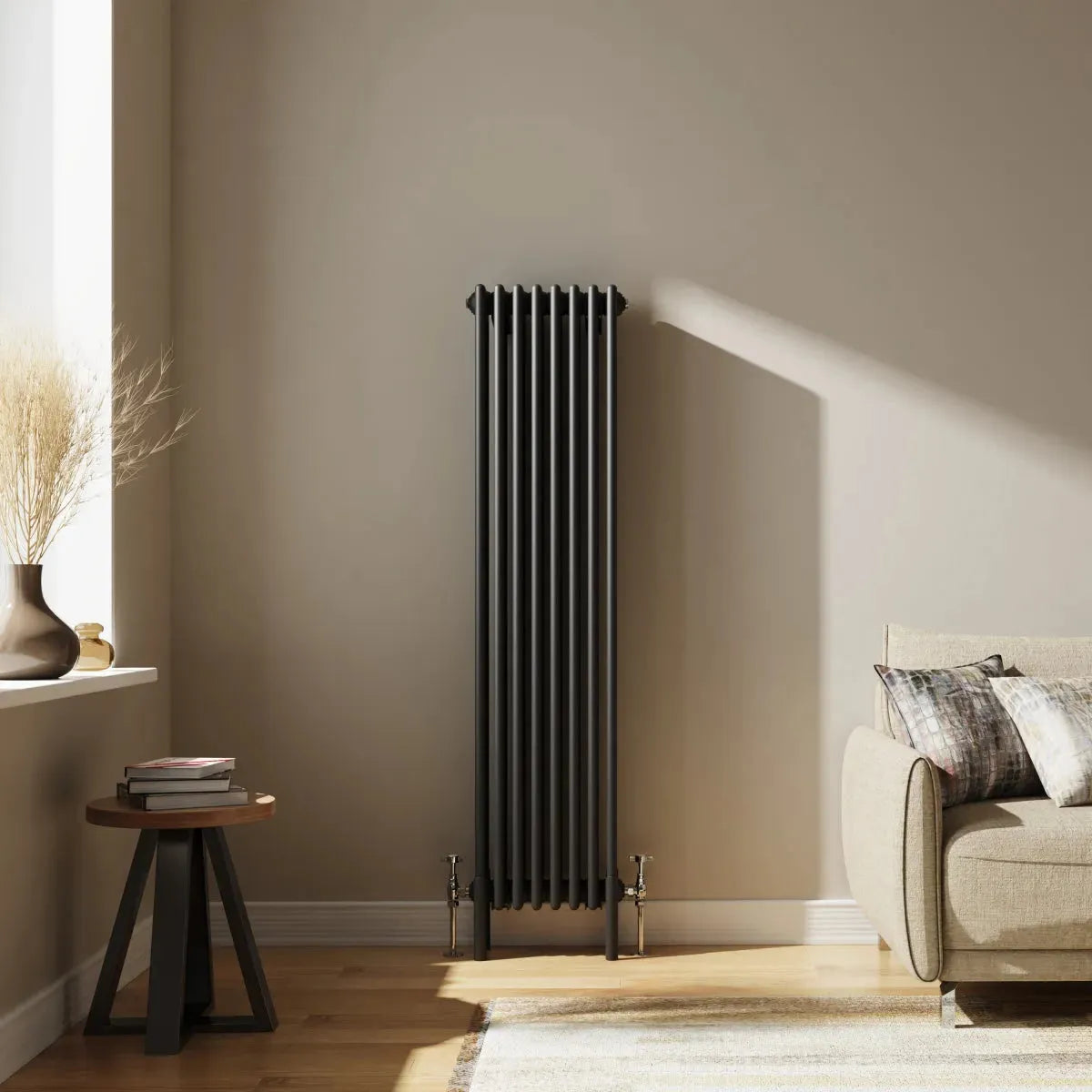 Ferentino - Traditional vertical column radiator black