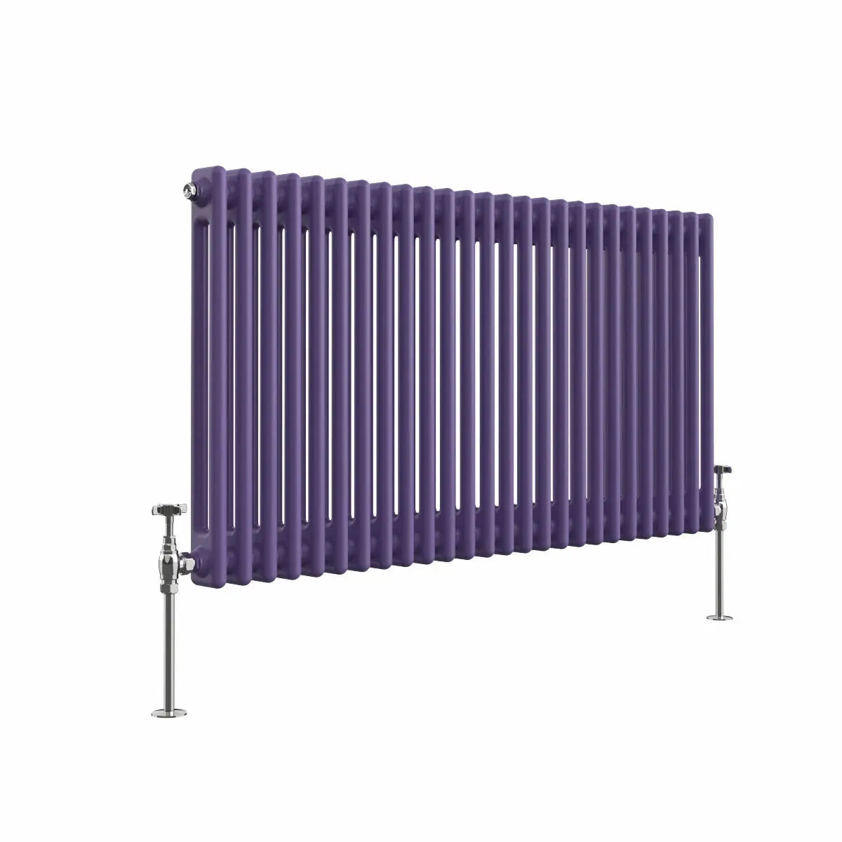 Ferentino - Traditional horizontal column radiator blue lilac