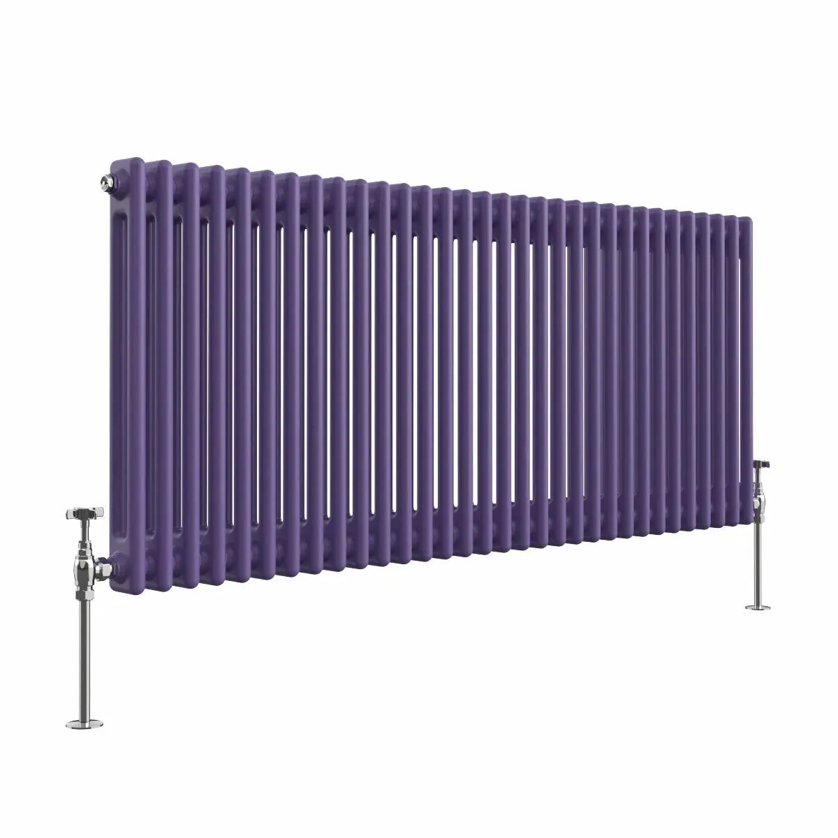 Ferentino - Traditional horizontal column radiator blue lilac
