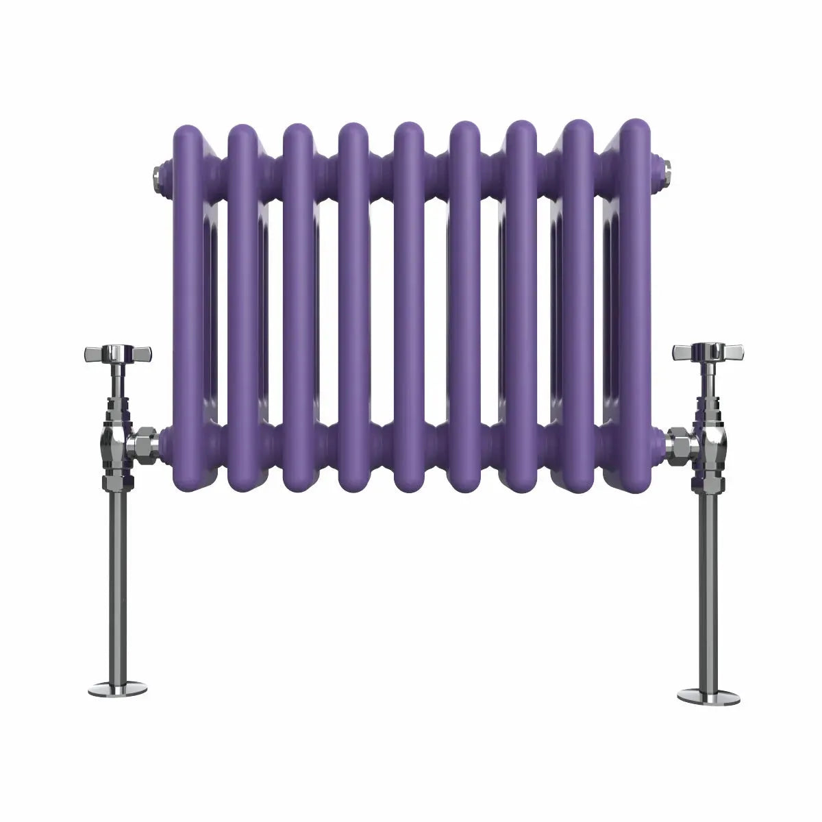 Ferentino - Traditional horizontal column radiator blue lilac