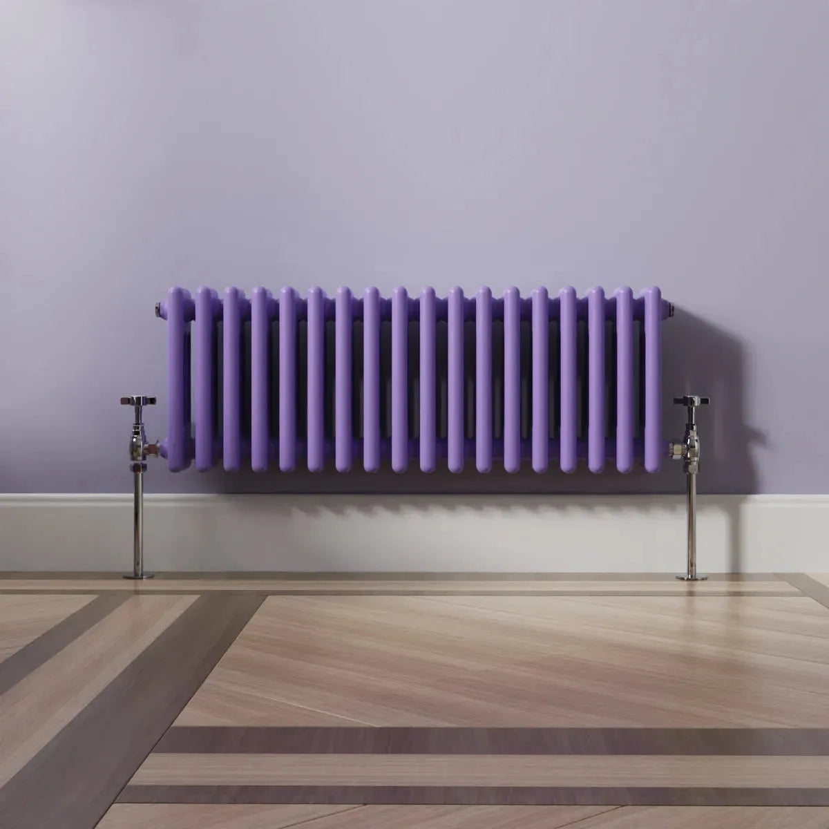 Ferentino - Traditional horizontal column radiator blue lilac