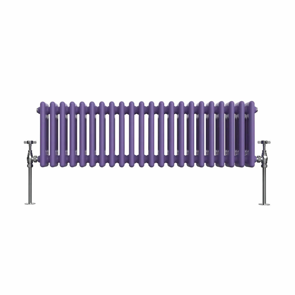 Ferentino - Traditional horizontal column radiator blue lilac