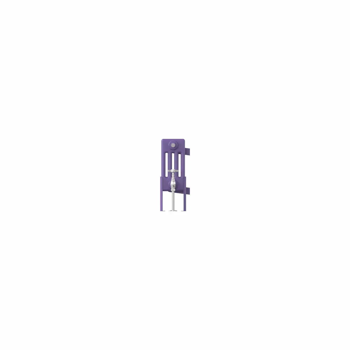 Ferentino - Traditional horizontal column radiator blue lilac
