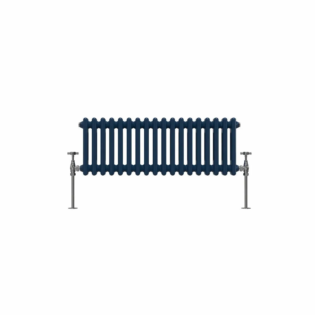 Ferentino - Traditional horizontal column radiator sapphire blue