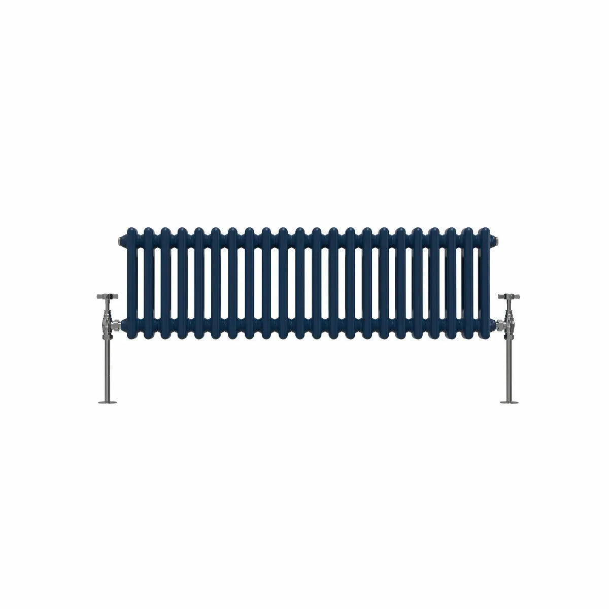 Ferentino - Traditional horizontal column radiator sapphire blue