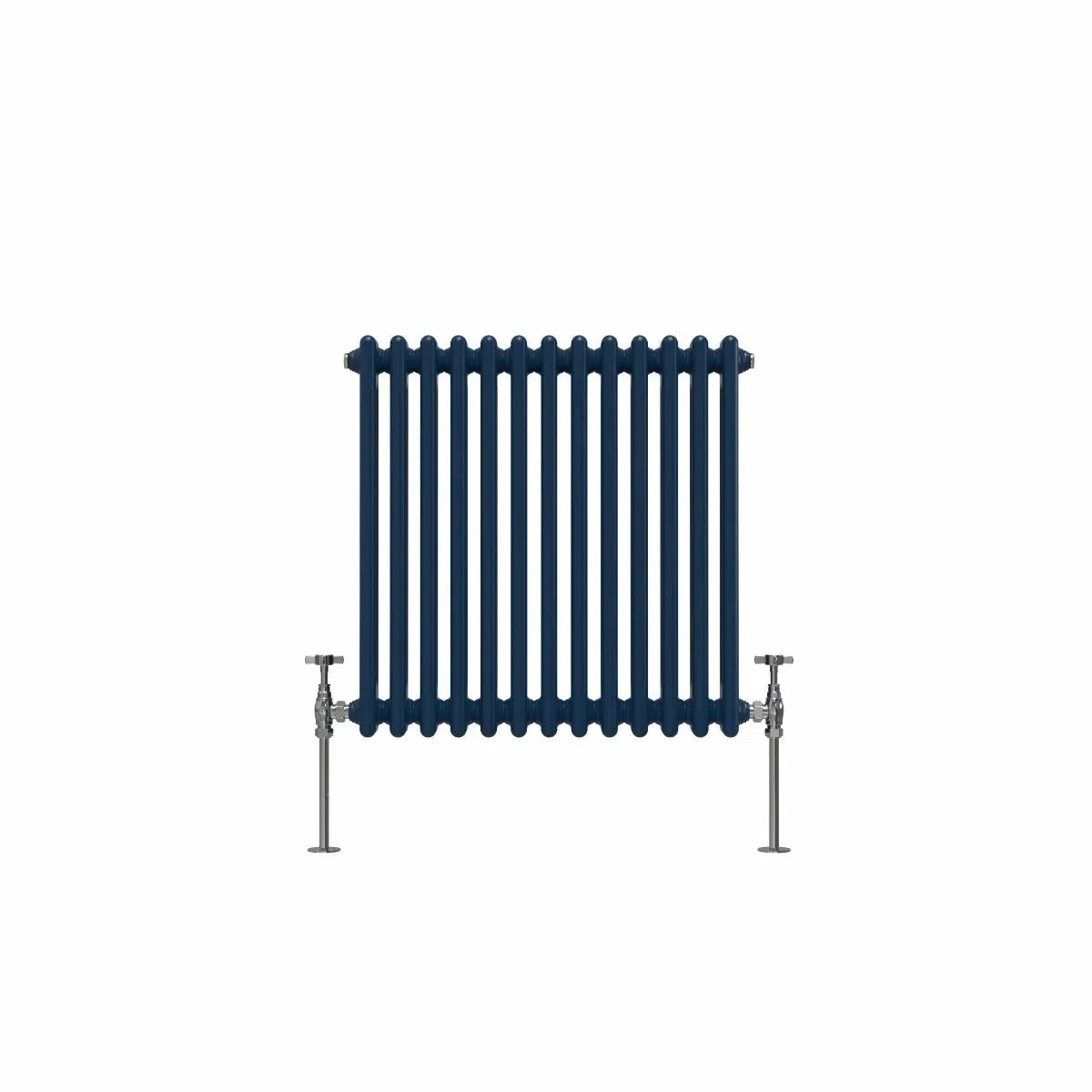 Ferentino - Traditional horizontal column radiator sapphire blue