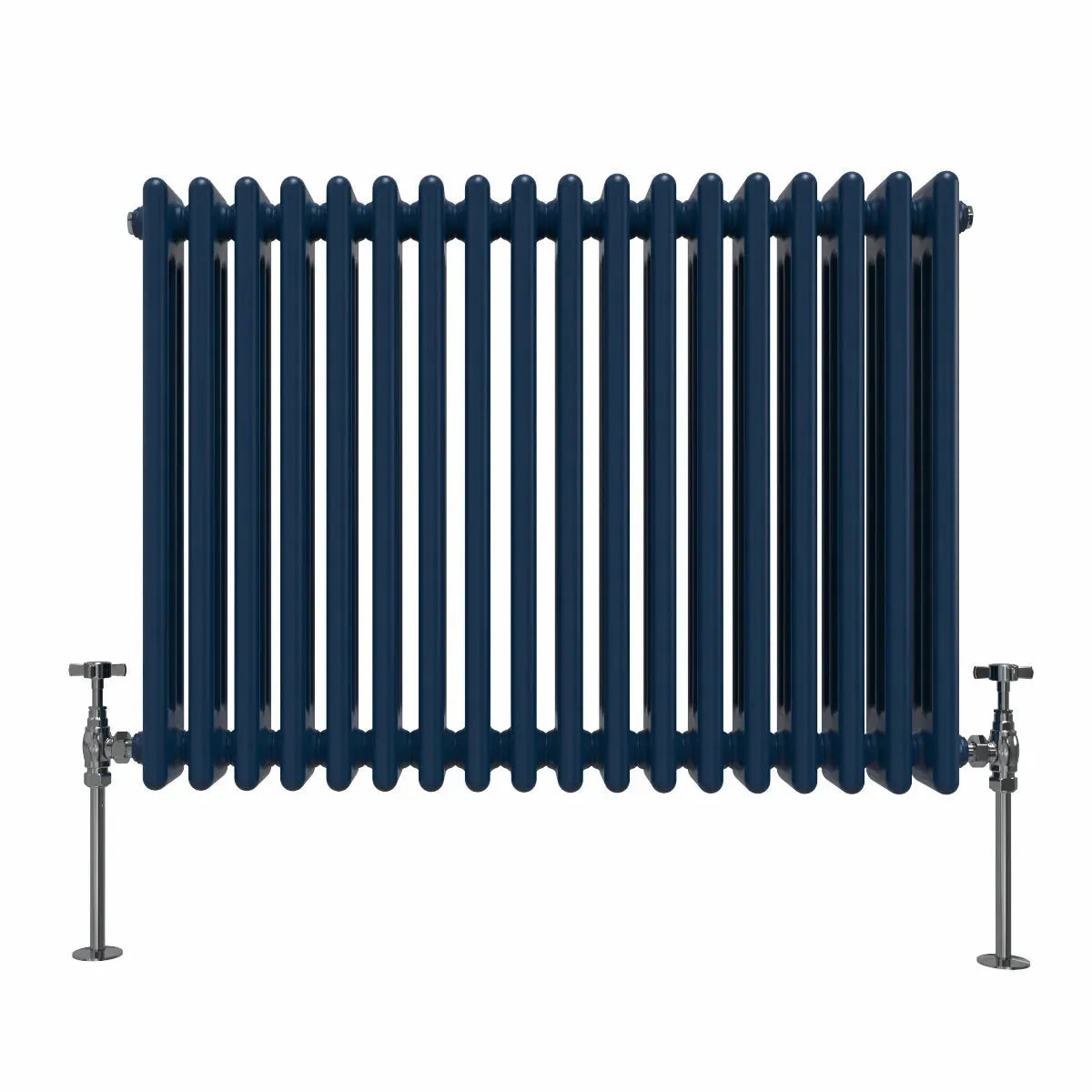 Ferentino - Traditional horizontal column radiator sapphire blue