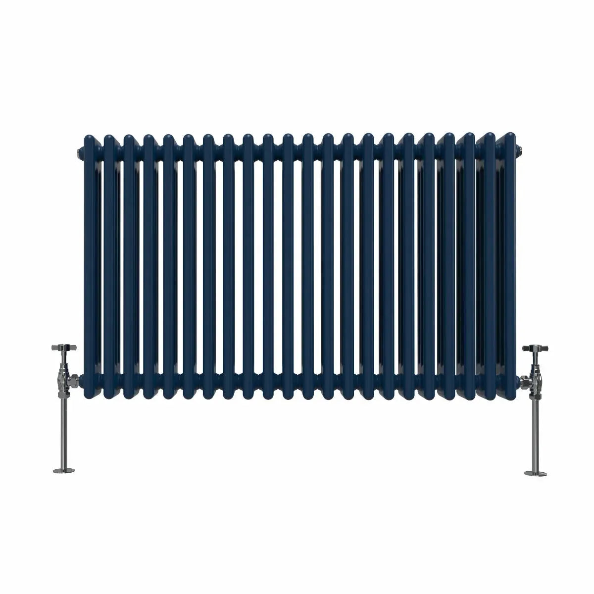 Ferentino - Traditional horizontal column radiator sapphire blue