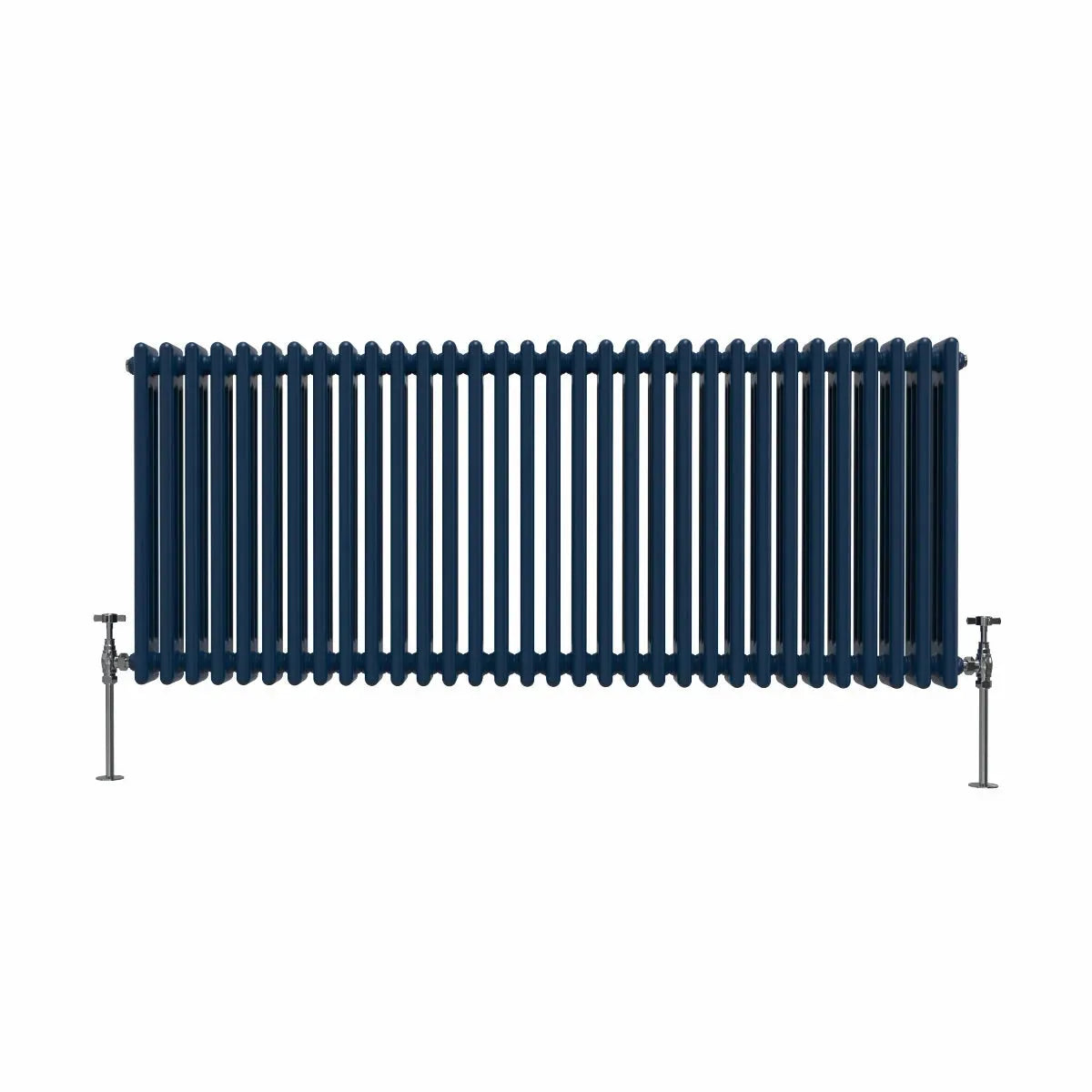 Ferentino - Traditional horizontal column radiator sapphire blue