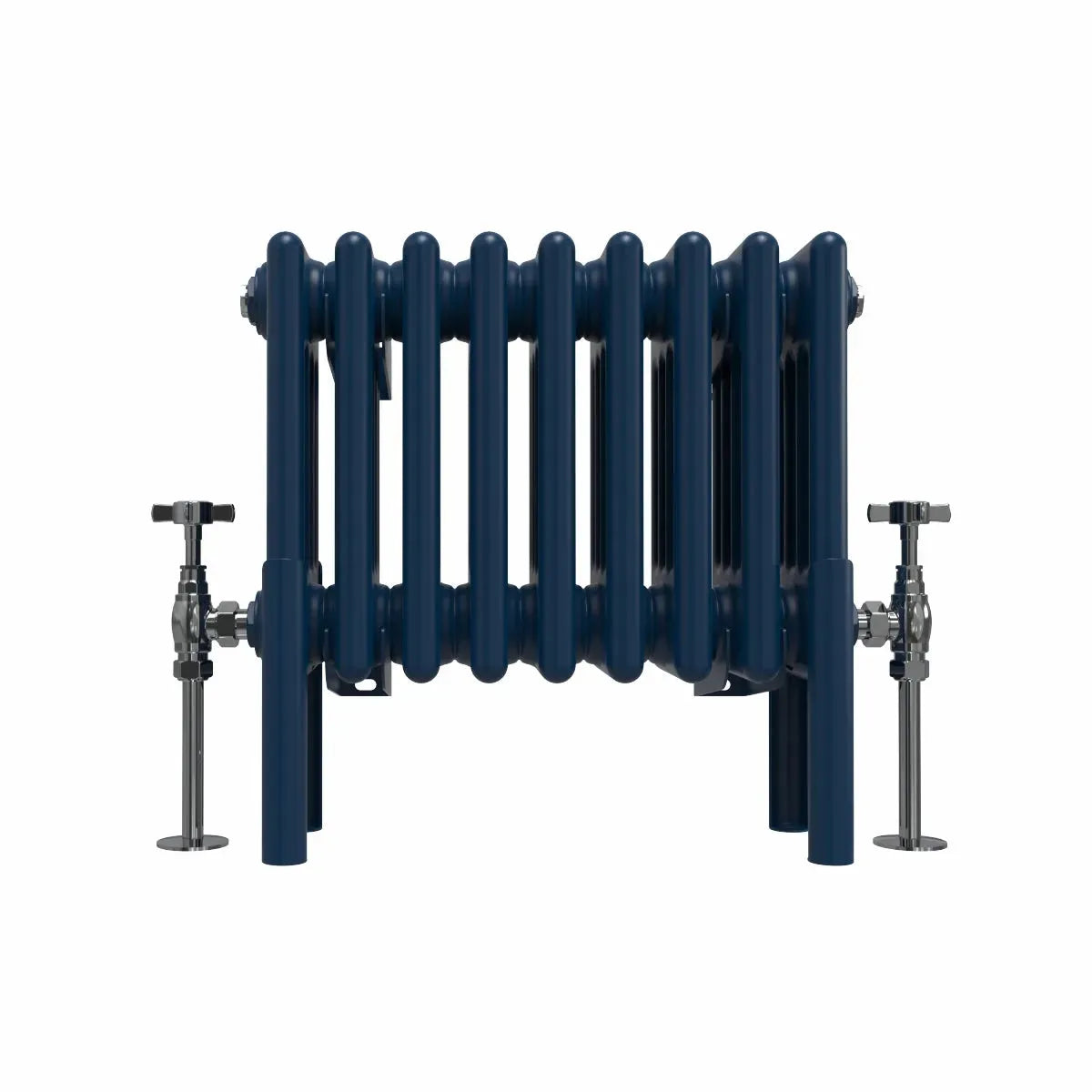 Ferentino - Traditional horizontal column radiator sapphire blue