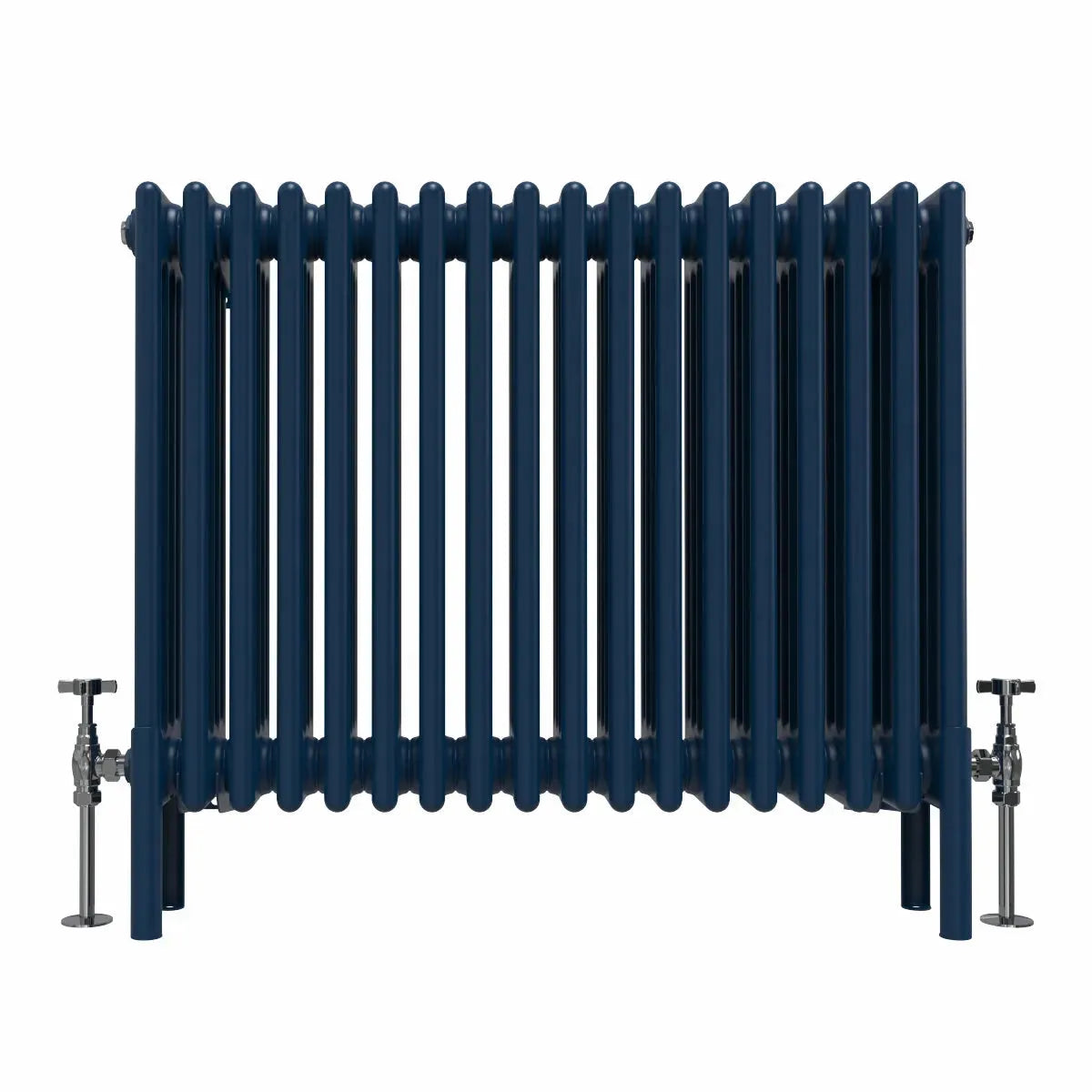 Ferentino - Traditional horizontal column radiator sapphire blue