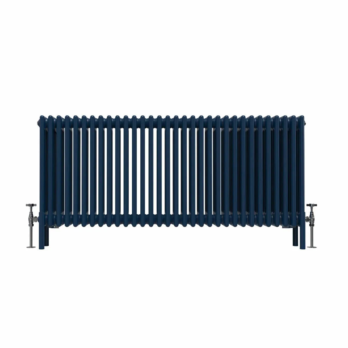 Ferentino - Traditional horizontal column radiator sapphire blue