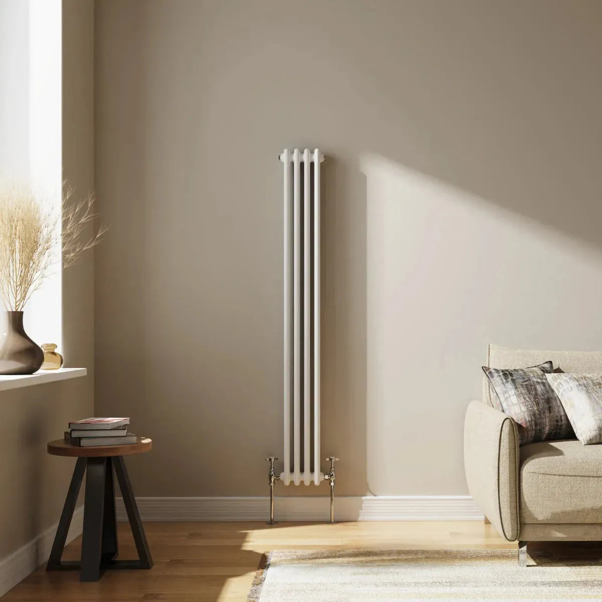 Ferentino - Traditional vertical column radiator white