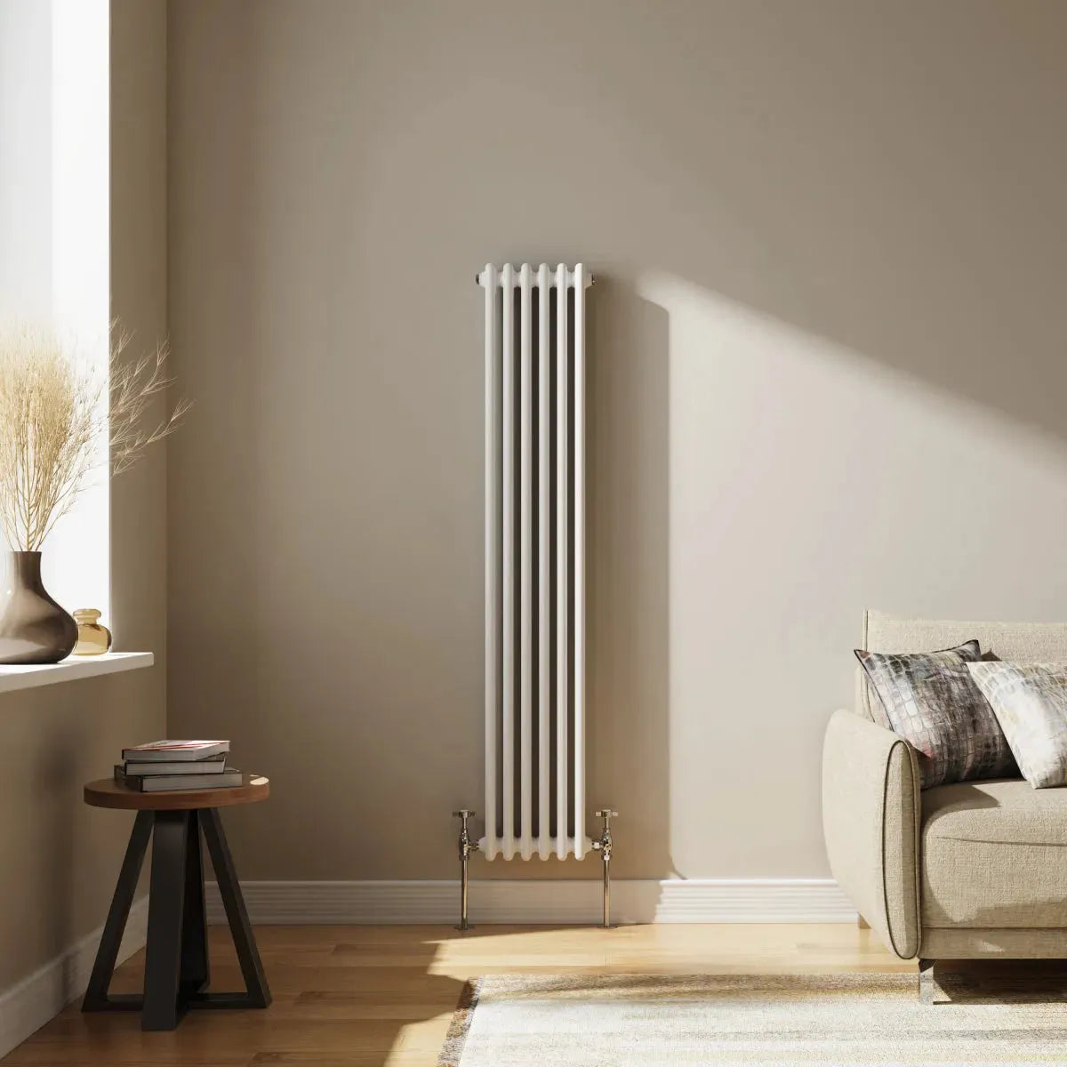 Ferentino - Traditional vertical column radiator white