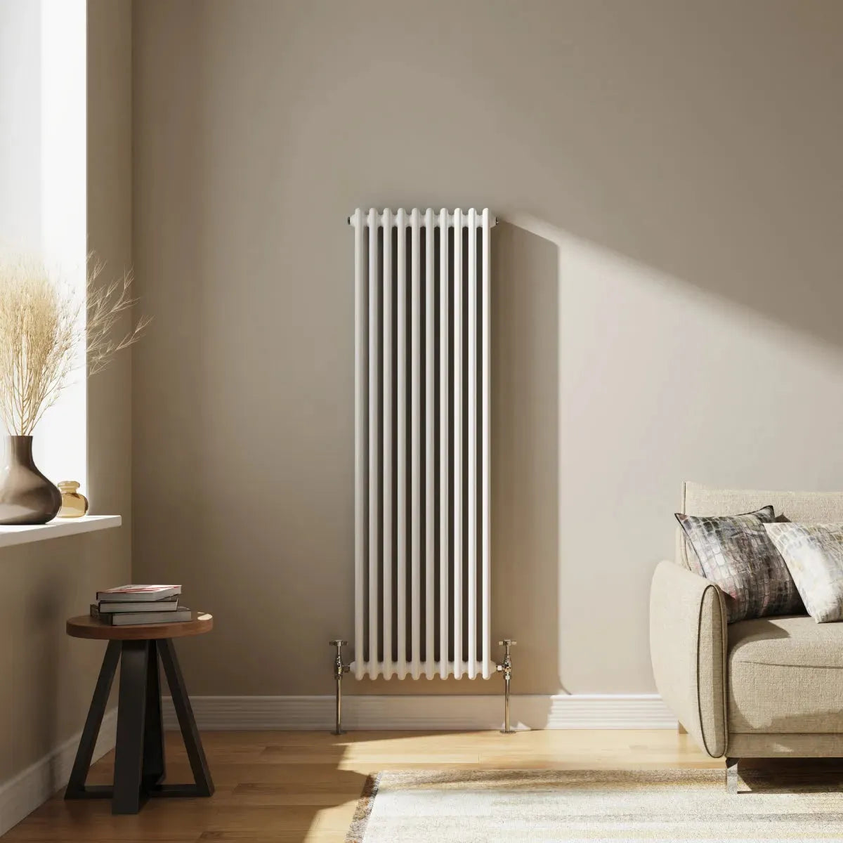 Ferentino - Traditional vertical column radiator white
