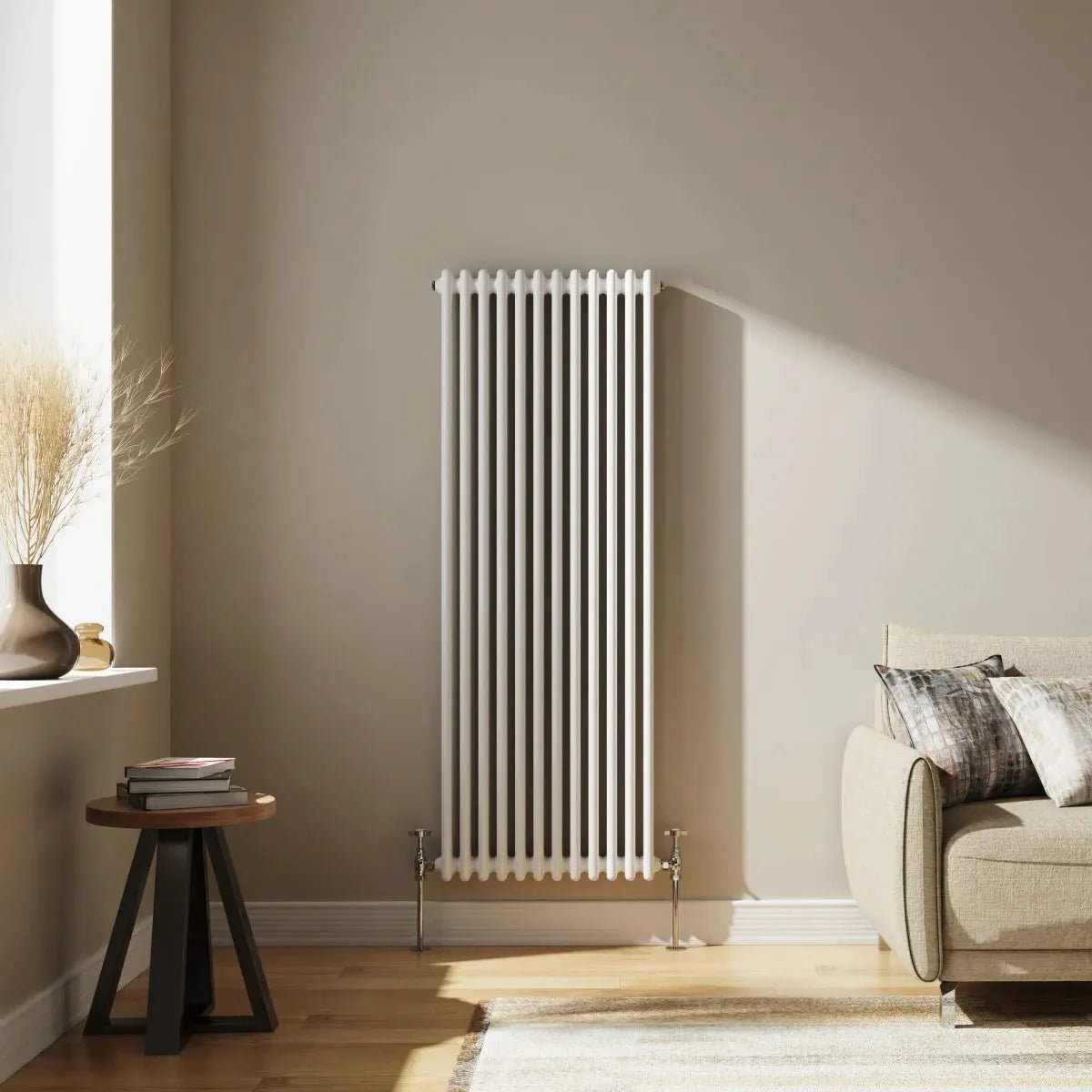 Ferentino - Traditional vertical column radiator white