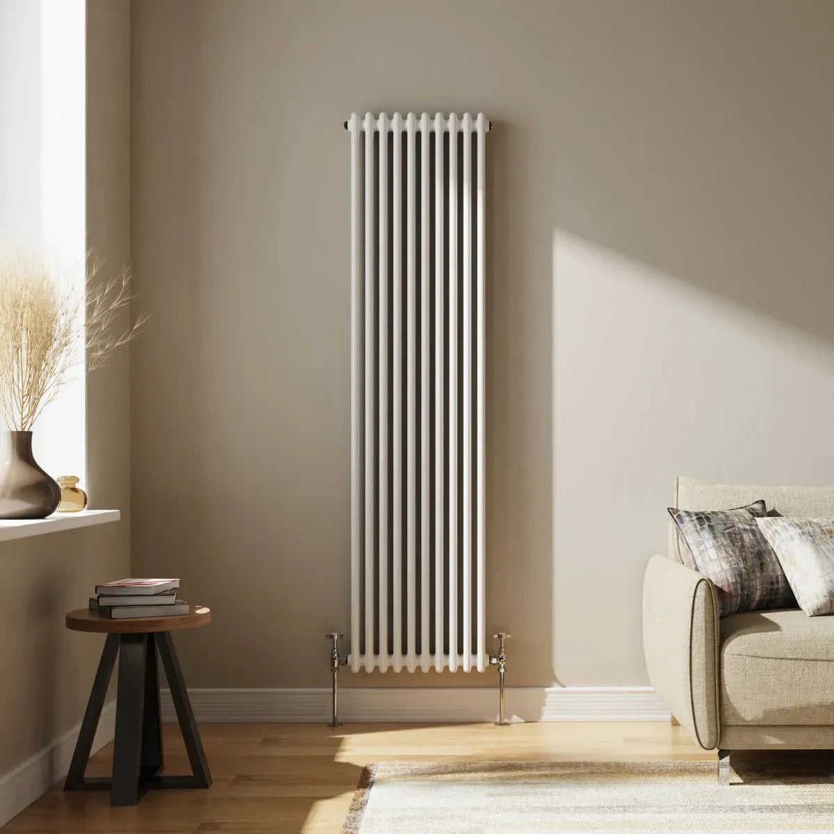 Ferentino - Traditional vertical column radiator white