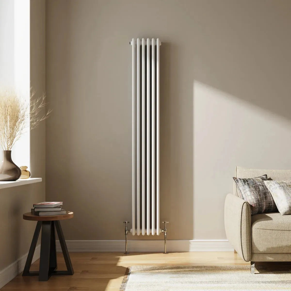 Ferentino - Traditional vertical column radiator white