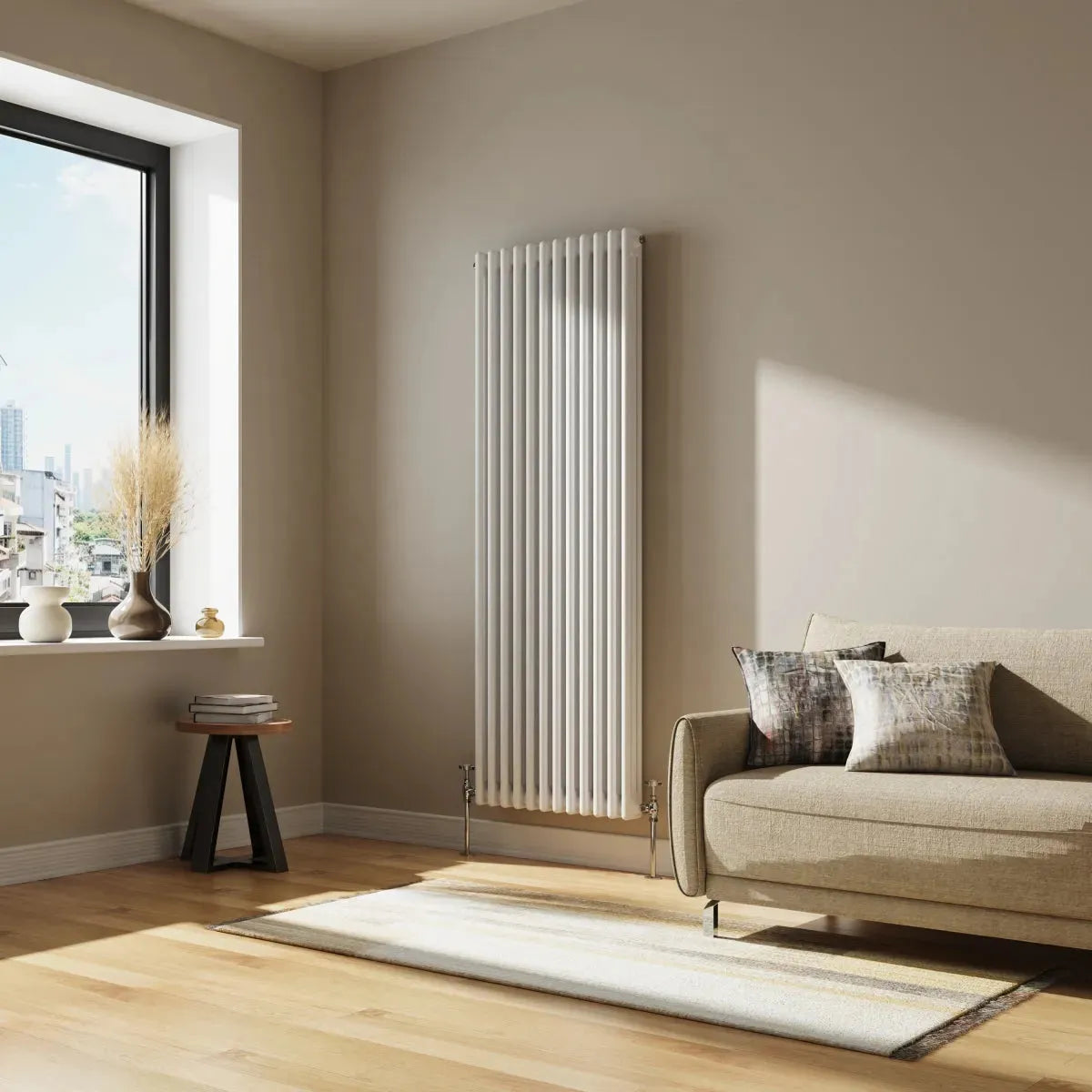 Ferentino - Traditional vertical column radiator white