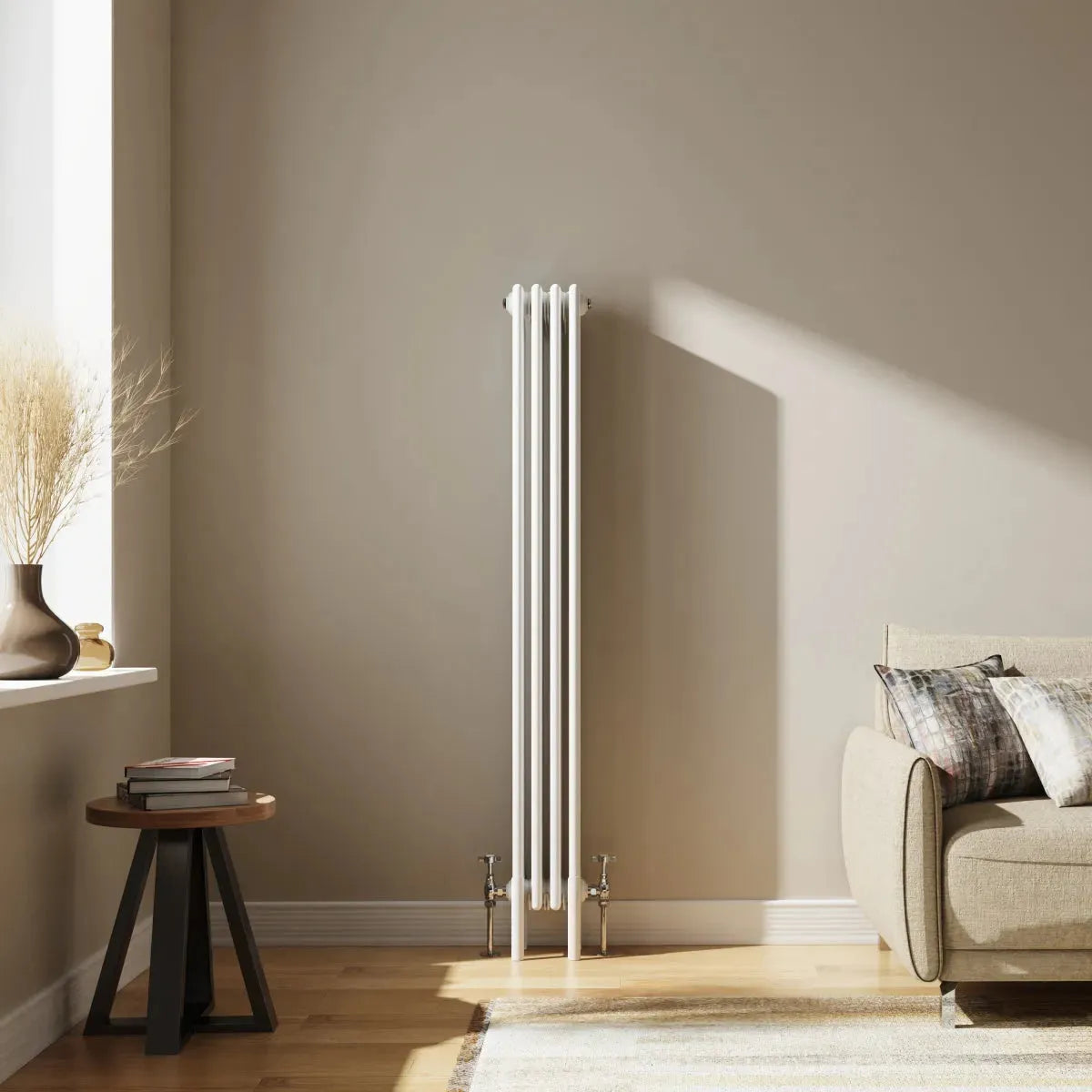 Ferentino - Traditional vertical column radiator white