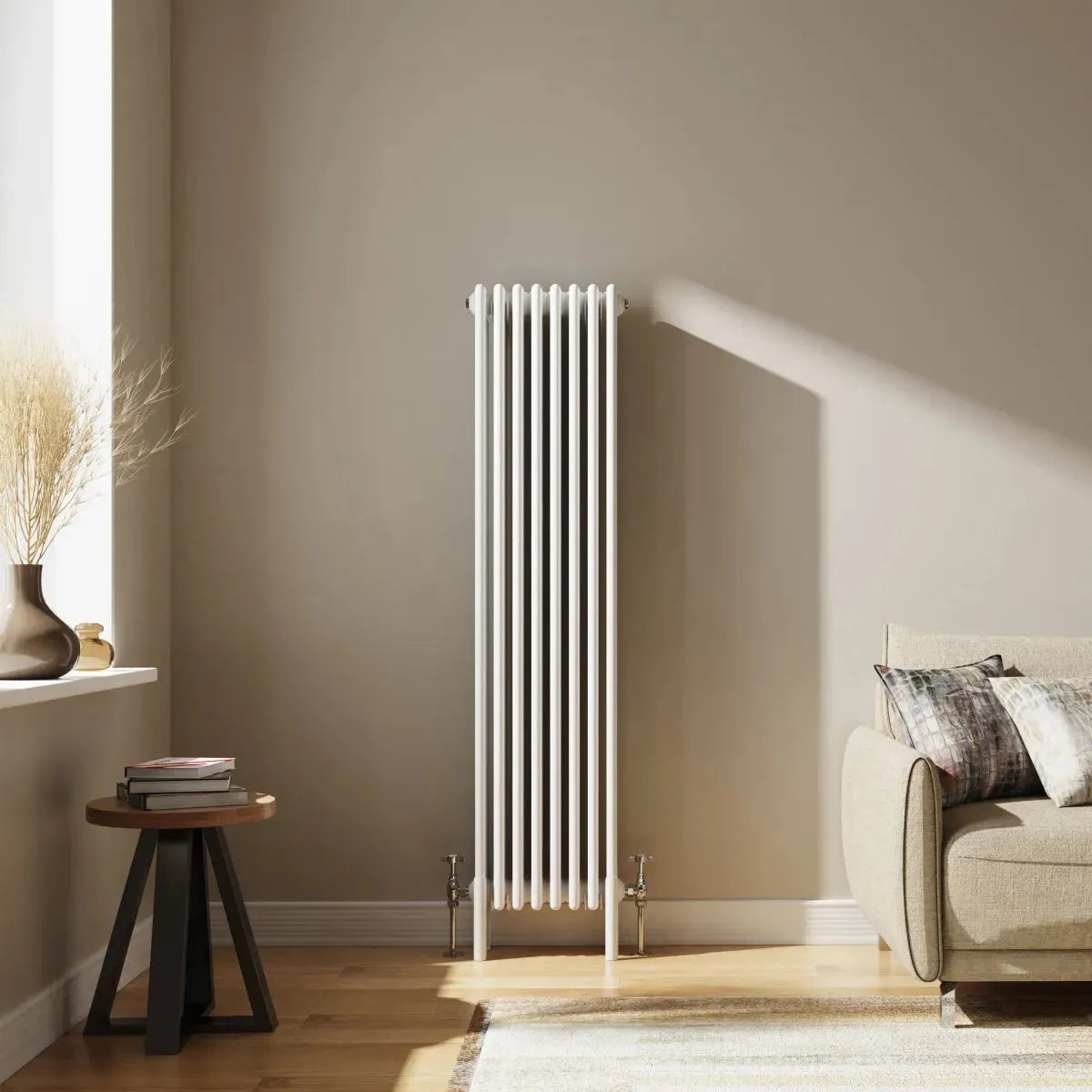 Ferentino - Traditional vertical column radiator white