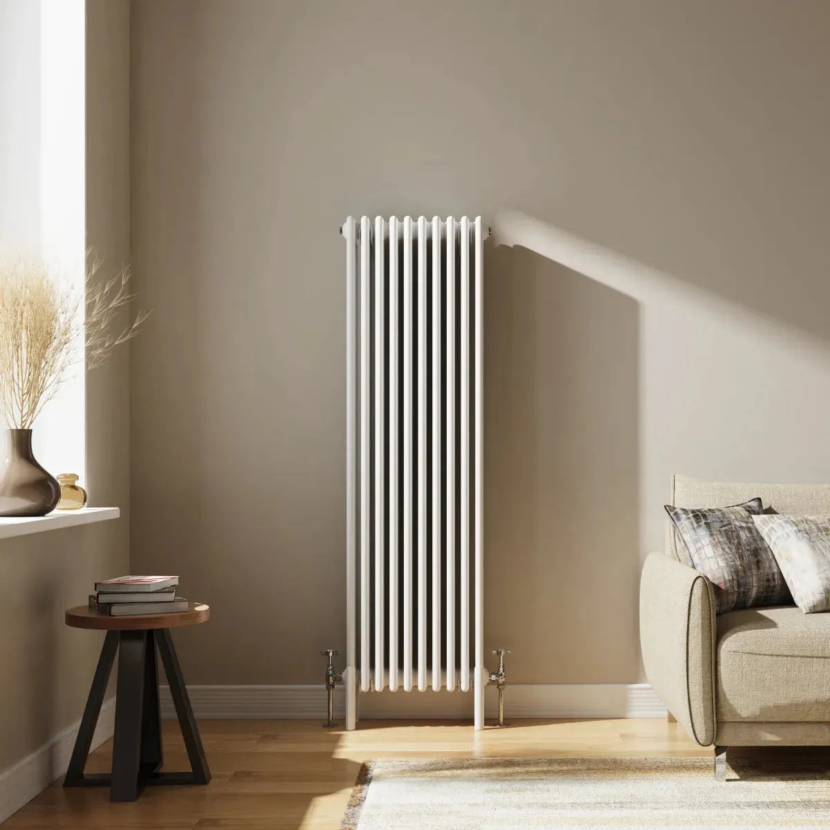 Ferentino - Traditional vertical column radiator white