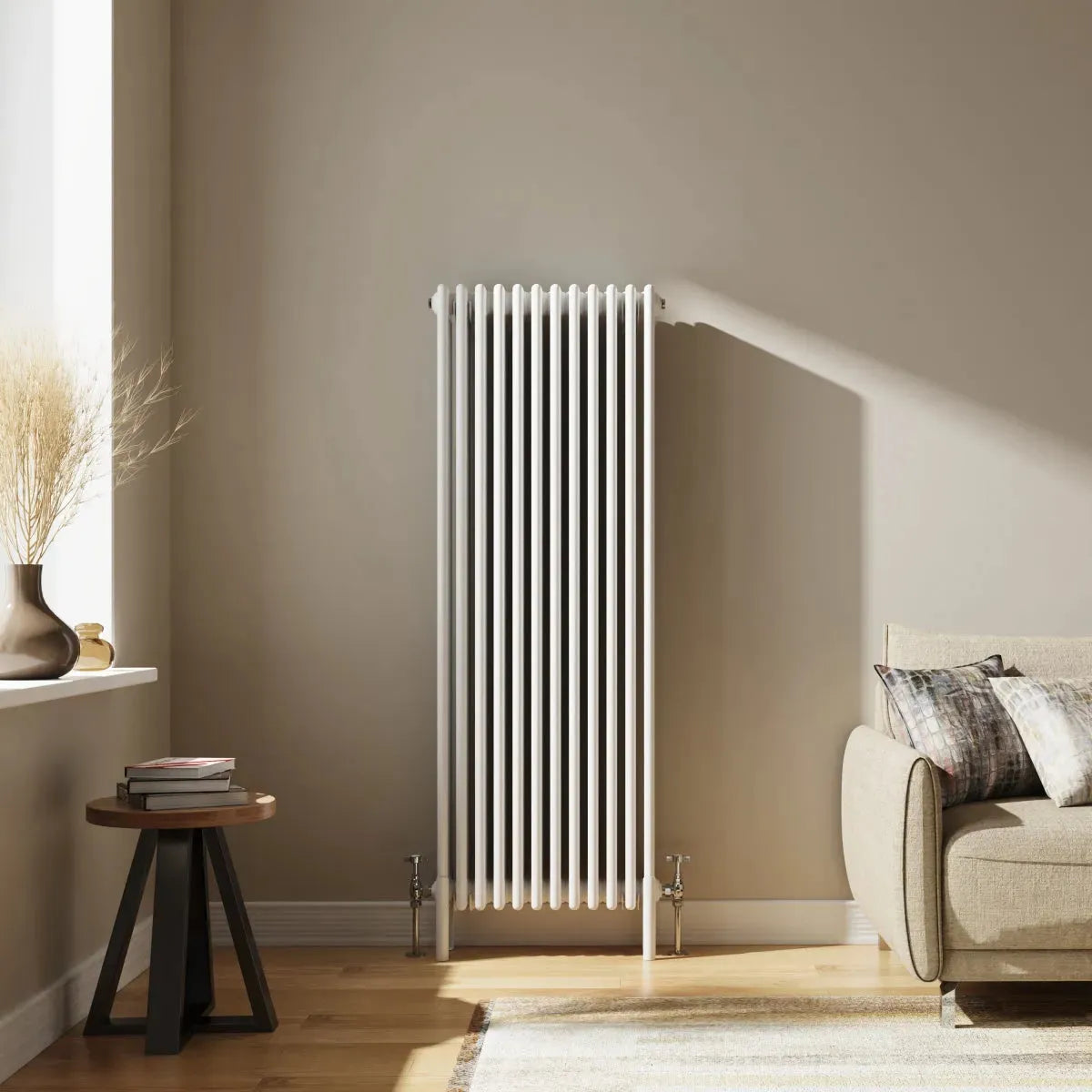 Ferentino - Traditional vertical column radiator white