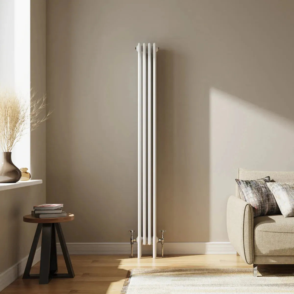 Ferentino - Traditional vertical column radiator white