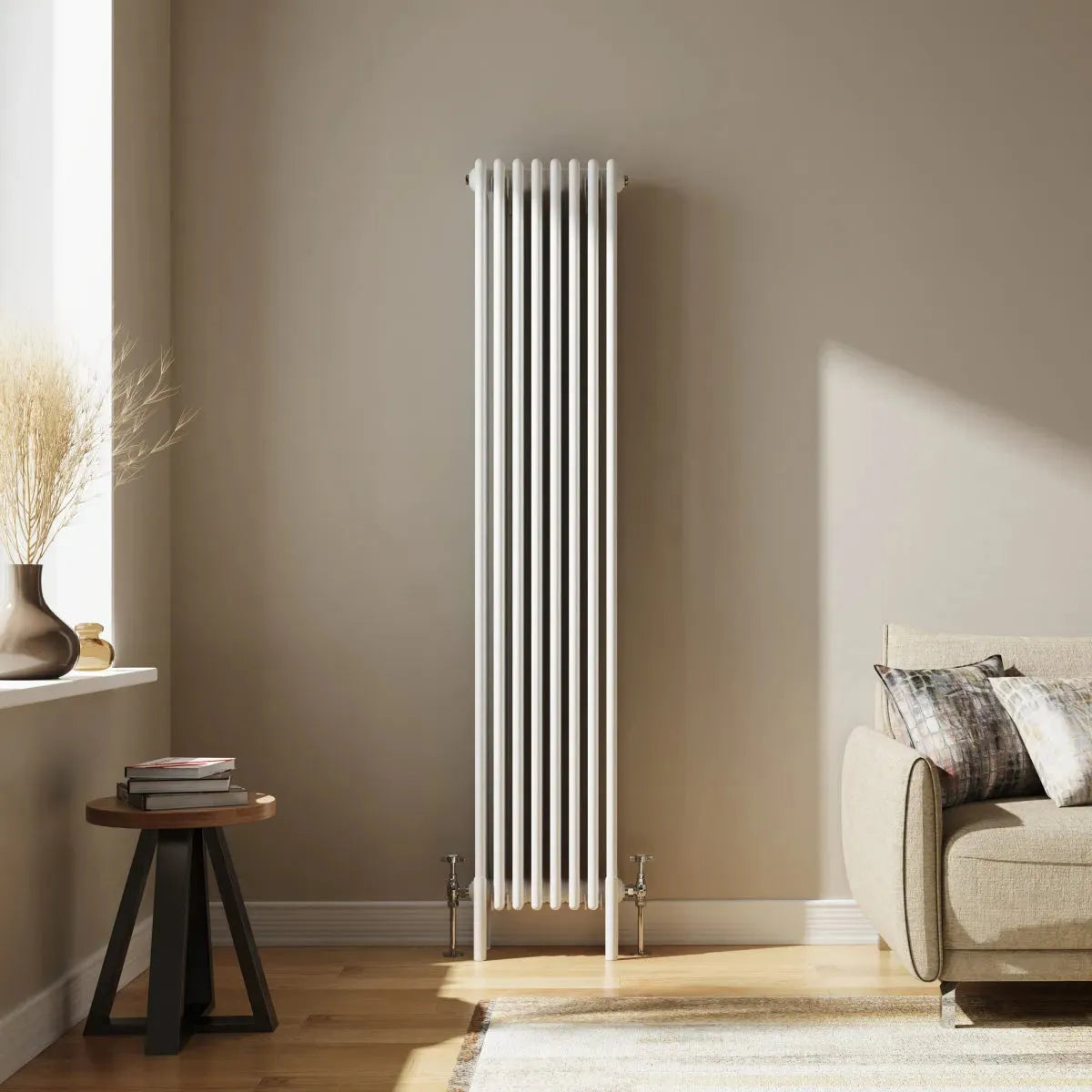 Ferentino - Traditional vertical column radiator white