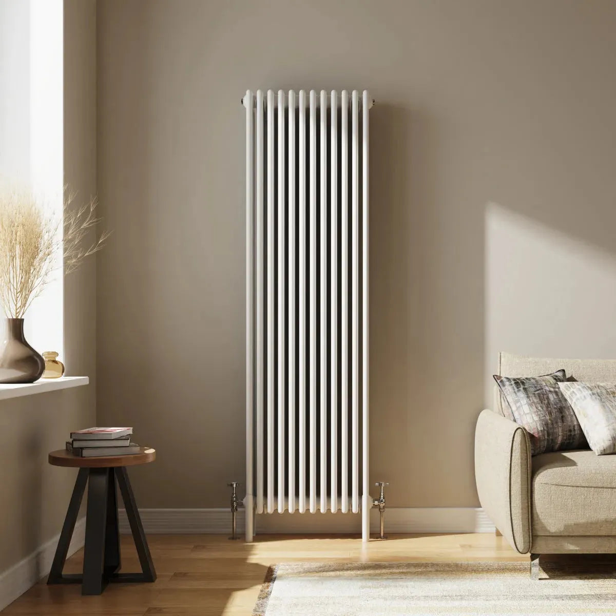 Ferentino - Traditional vertical column radiator white