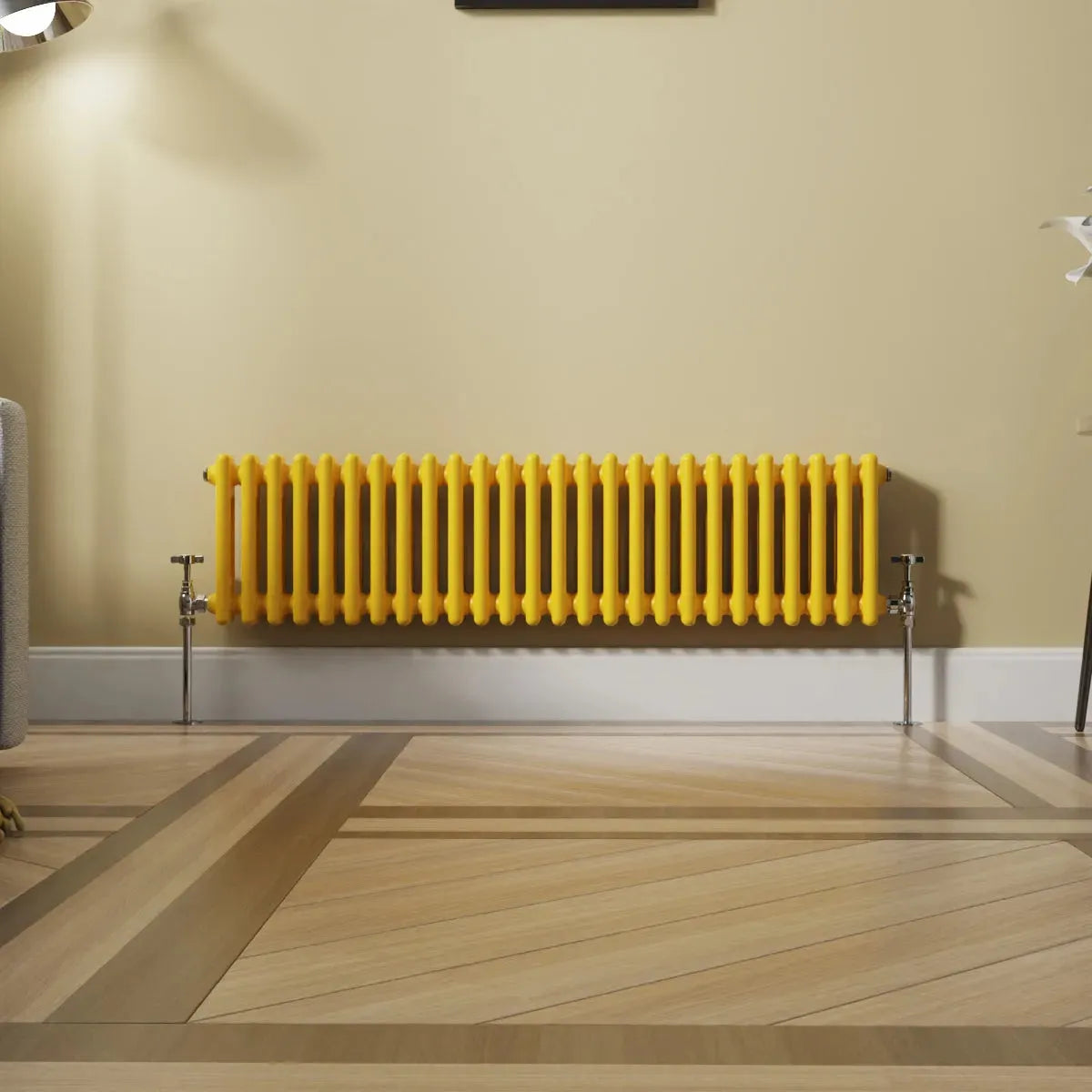 Ferentino - Traditional horizontal column radiator zinc yellow