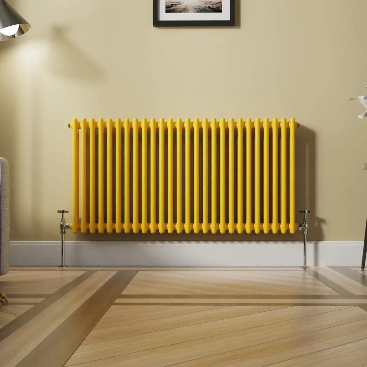Ferentino - Traditional horizontal column radiator zinc yellow