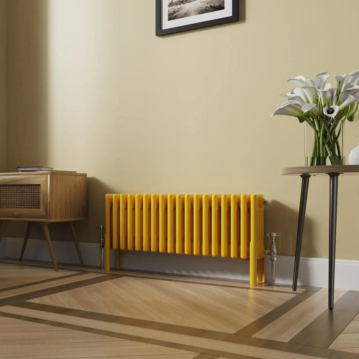 Ferentino - Traditional horizontal column radiator zinc yellow