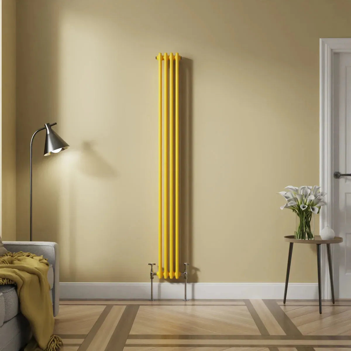 Ferentino - Traditional vertical column radiator zinc yellow