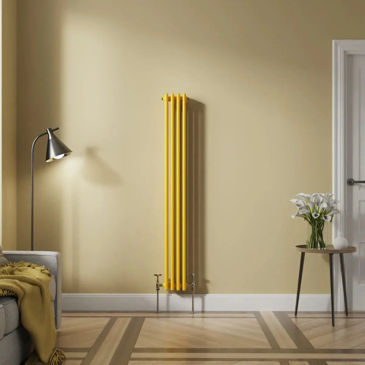 Ferentino - Traditional vertical column radiator zinc yellow
