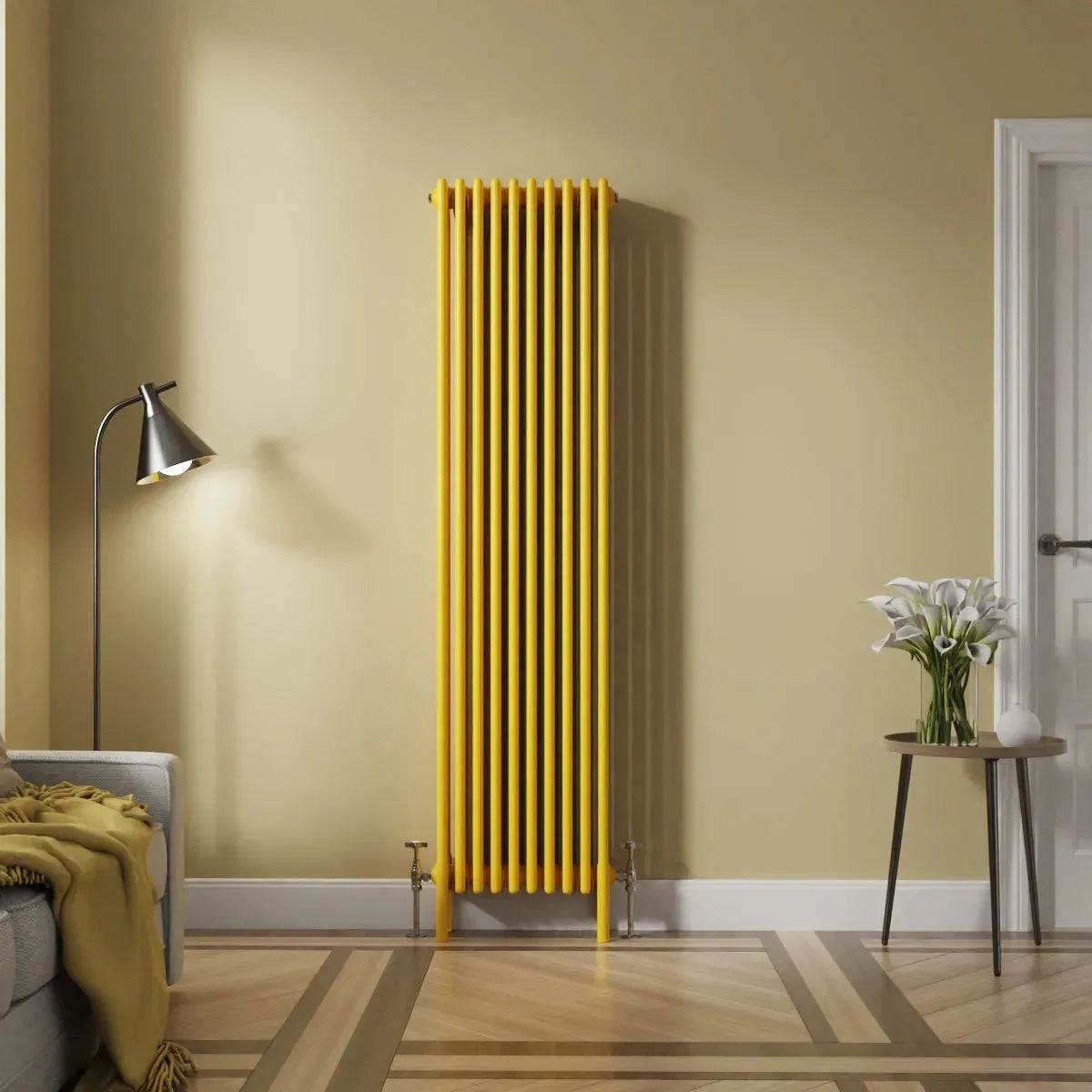 Ferentino - Traditional vertical column radiator zinc yellow