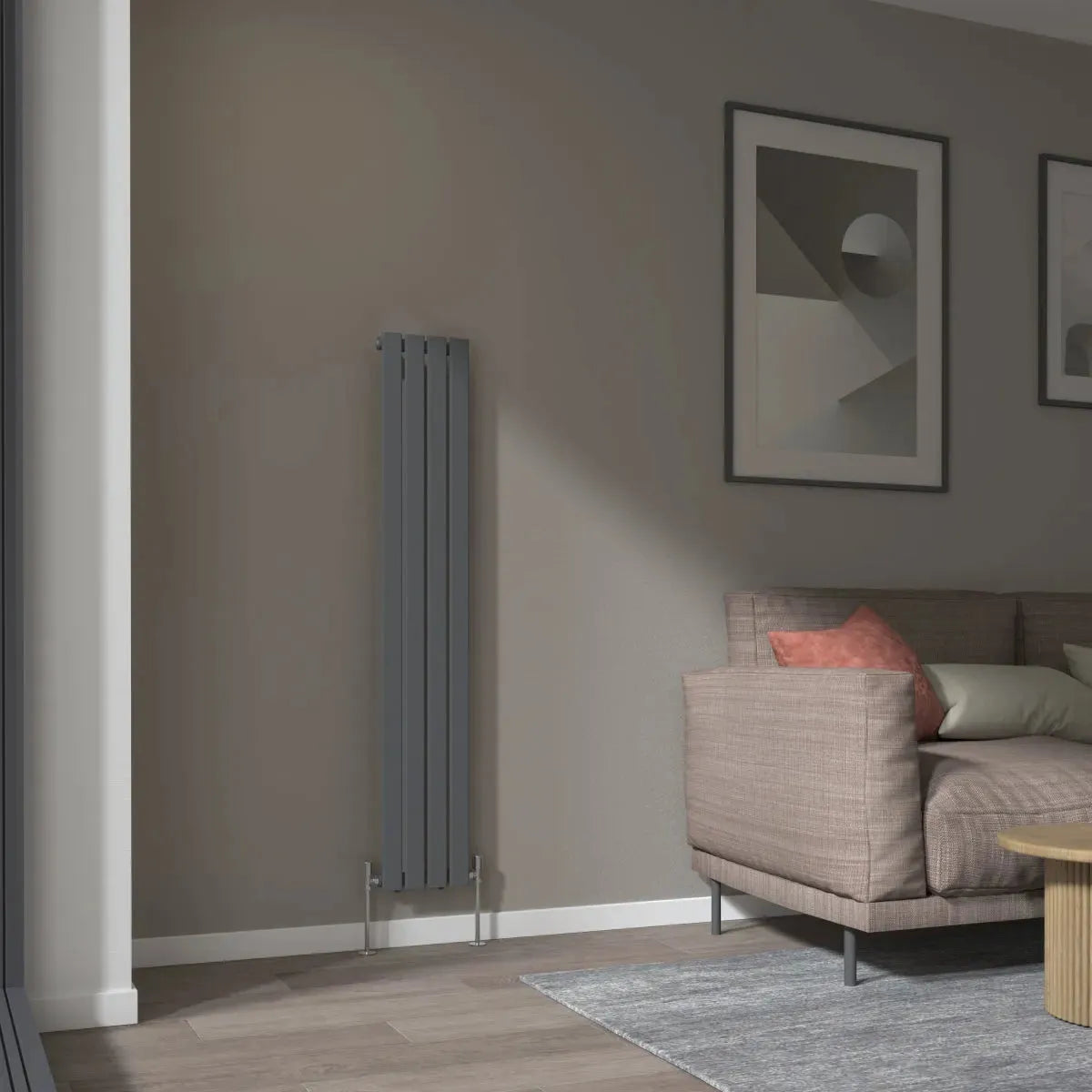 San Remo - Modern vertical flat panel radiator anthracite