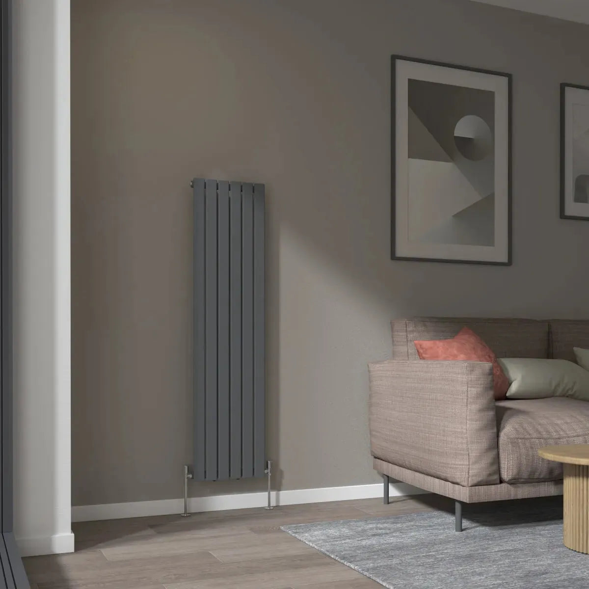 San Remo - Modern vertical flat panel radiator anthracite