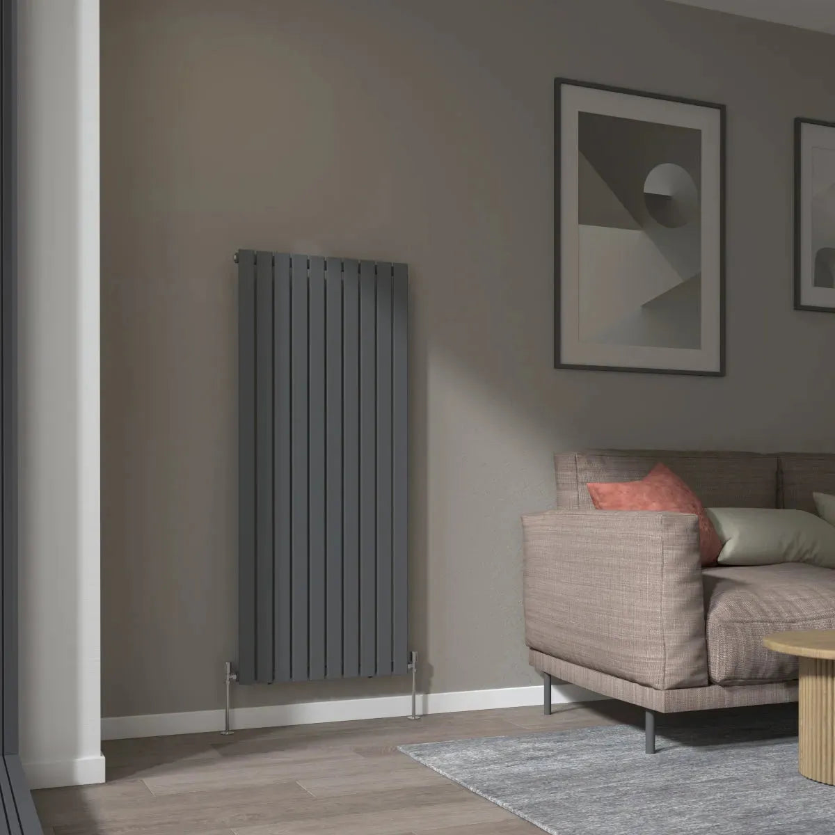 San Remo - Modern vertical flat panel radiator anthracite