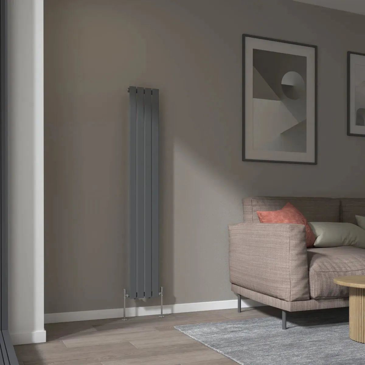 San Remo - Modern vertical flat panel radiator anthracite