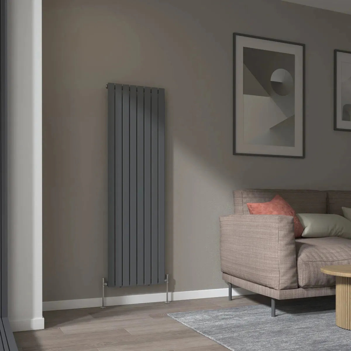 San Remo - Modern vertical flat panel radiator anthracite