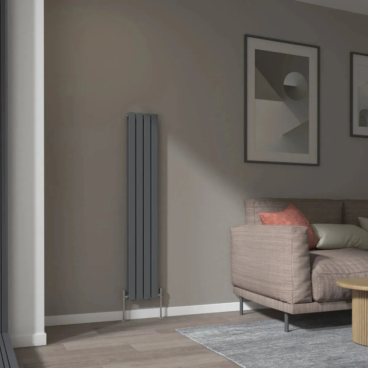 San Remo - Modern vertical flat panel radiator anthracite