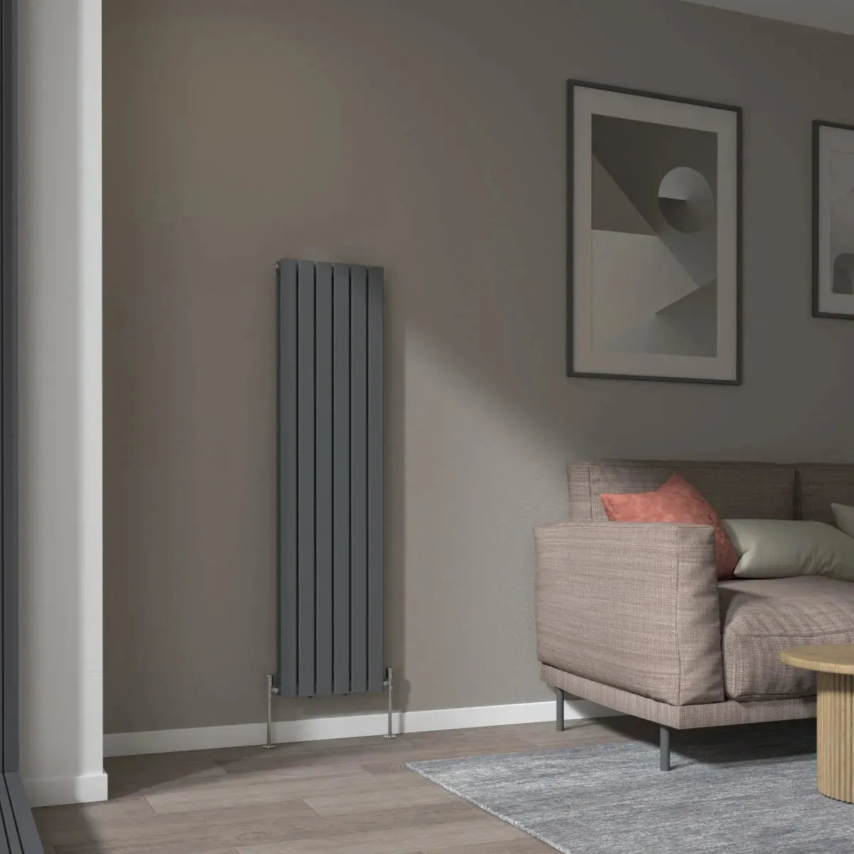 San Remo - Modern vertical flat panel radiator anthracite