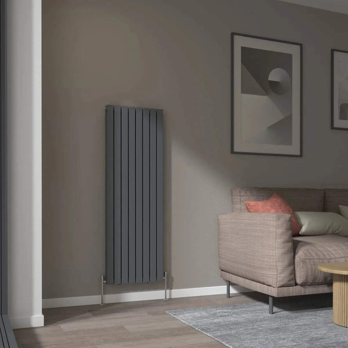 San Remo - Modern vertical flat panel radiator anthracite