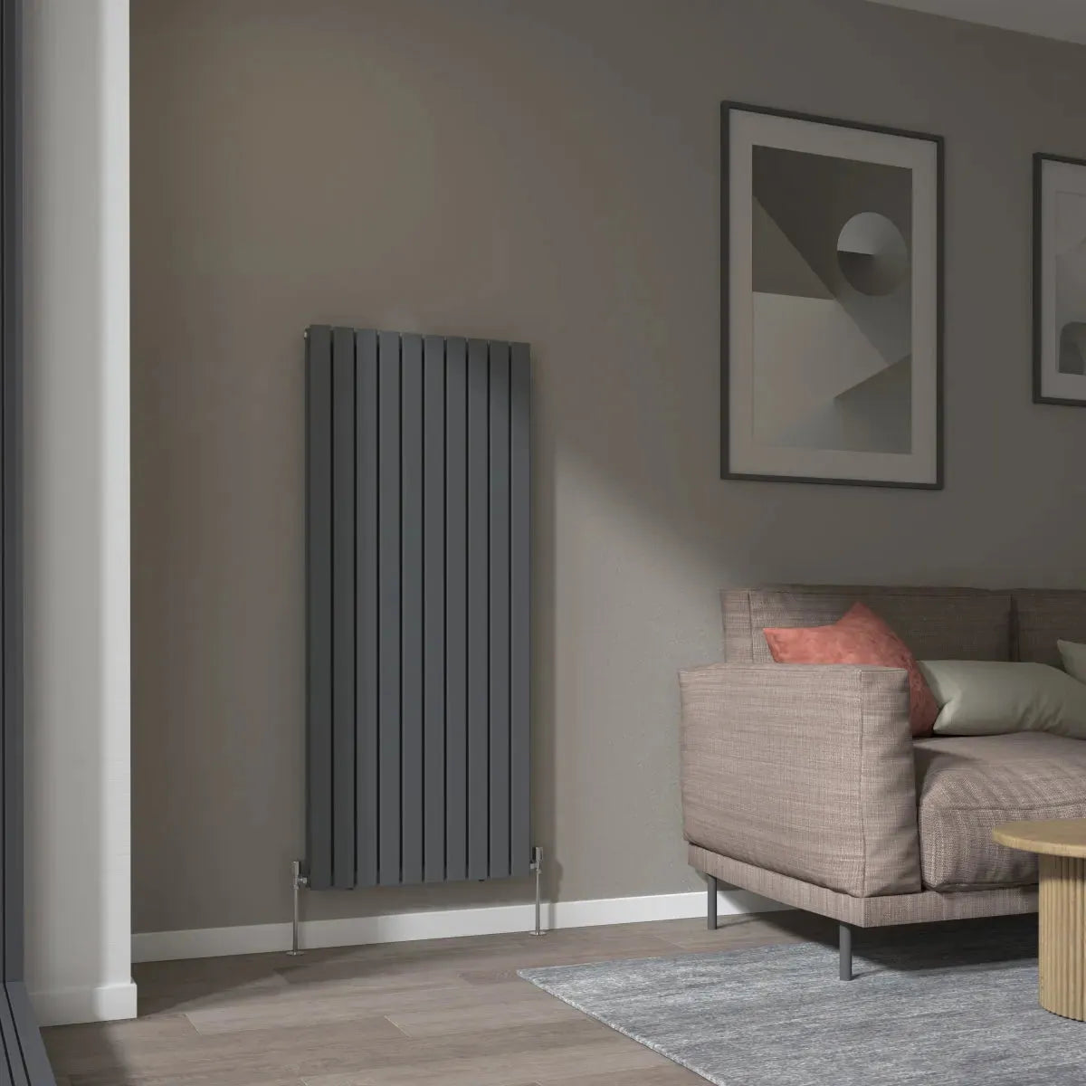 San Remo - Modern vertical flat panel radiator anthracite