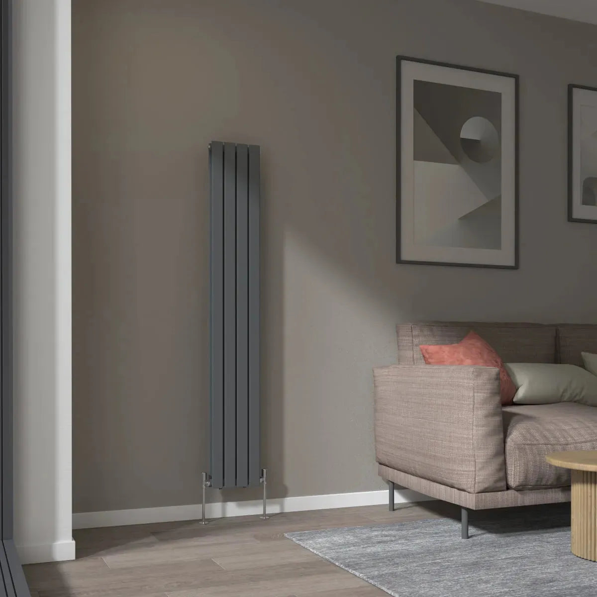 San Remo - Modern vertical flat panel radiator anthracite