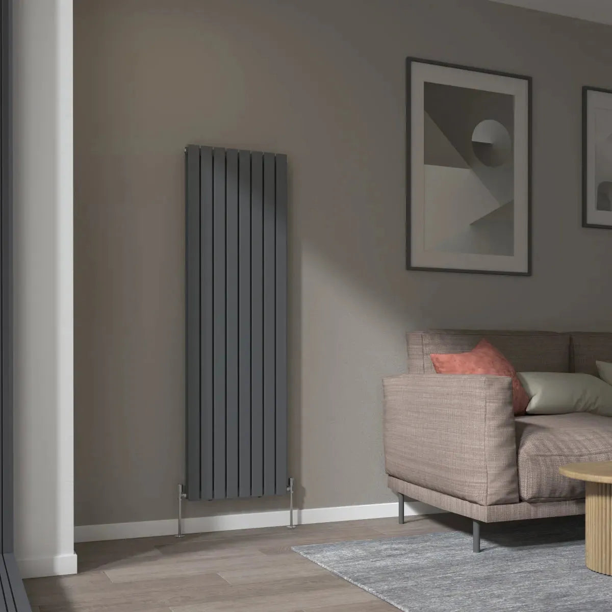 San Remo - Modern vertical flat panel radiator anthracite