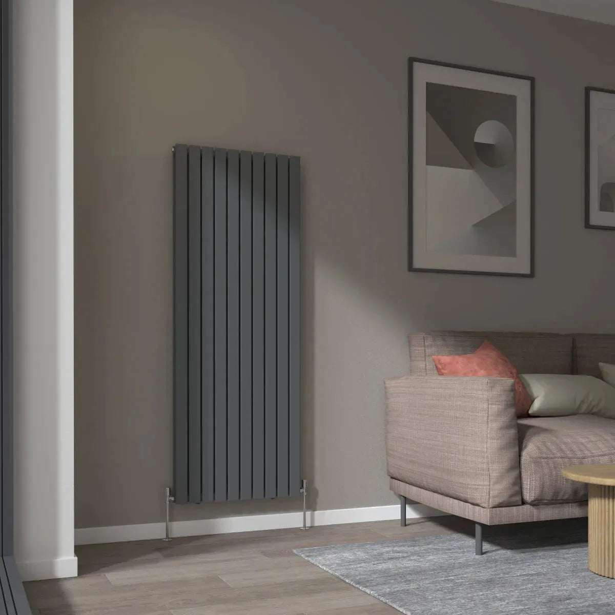 San Remo - Modern vertical flat panel radiator anthracite
